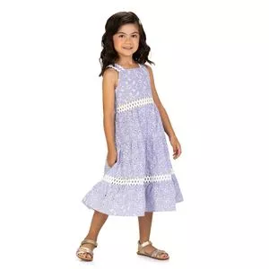 Vestido Listrado<BR>- Azul<BR>- Milon