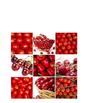 Painel Decorativo - Vermelho & Branco - 60x60x3cm
