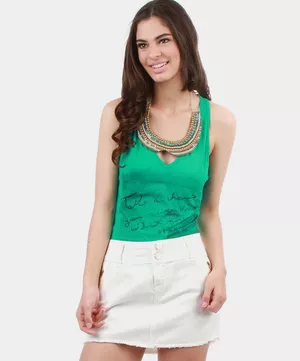 Blusa Nadador<BR>Verde & Preta