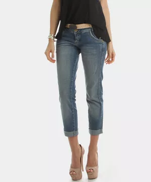 Jeans Cigarrete<BR>Azul